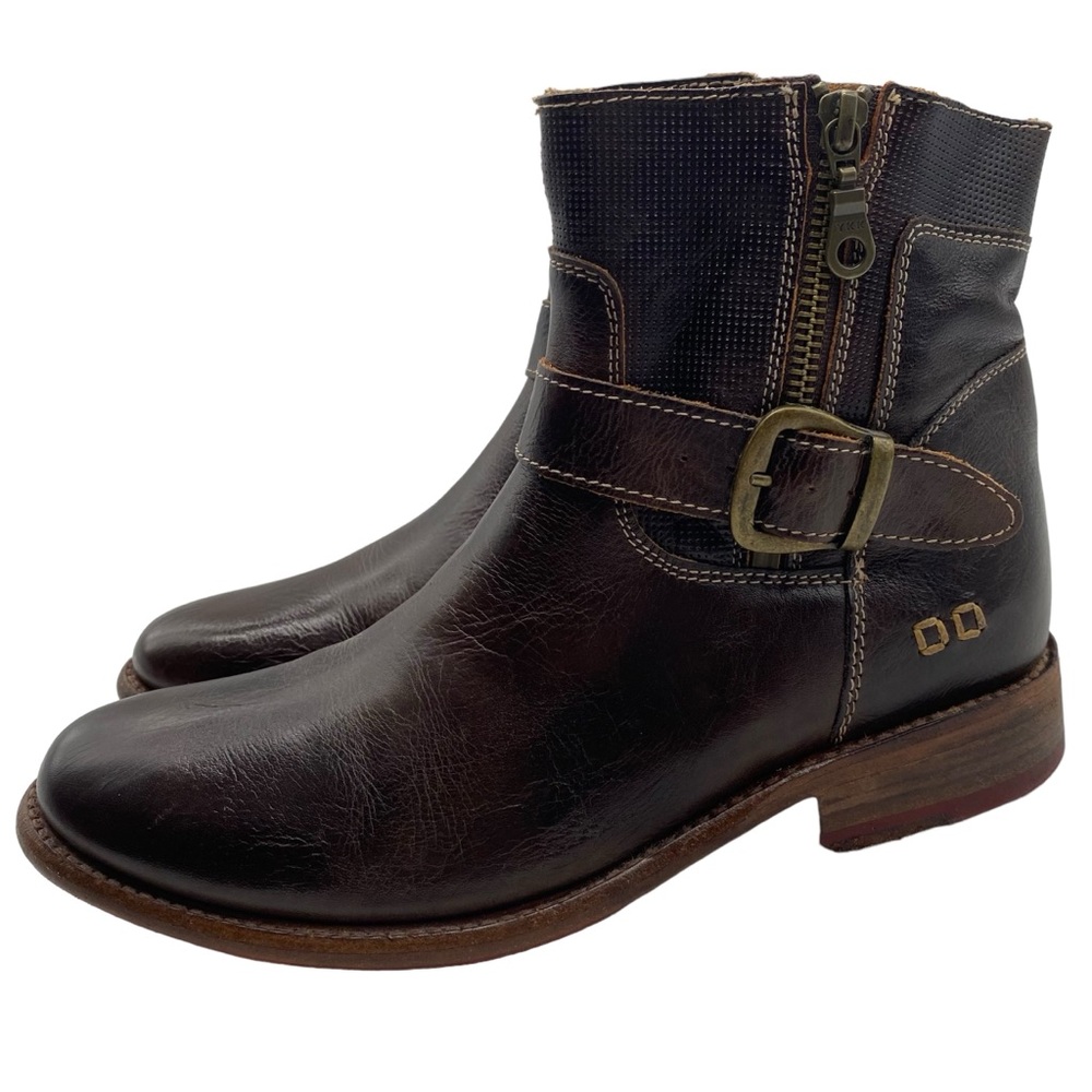Bed Stu Womens Boots Becca Sz 9.5 Dark Brown Leather Ankle Boho Casual Handmade